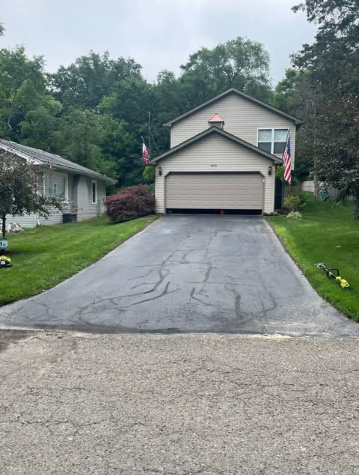 Before sealcoating driveway